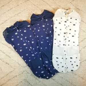 Set of 3 Happiest Baby Velcro Swaddle Sleep Sacks